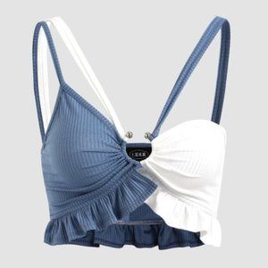 Ruffle Cut Out Patchy Cami